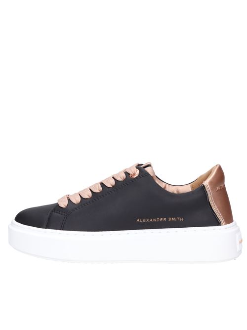 Leather and faux leather trainers ALEXANDER SMITH | N1D 02BCP LONDONNERO-ROSA